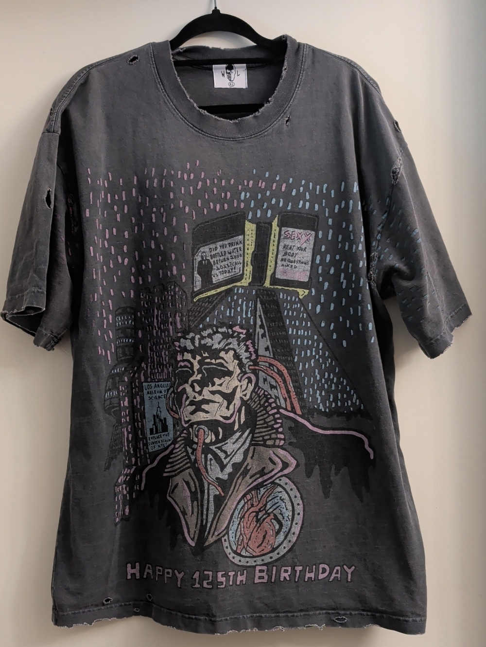 Warren Lotas Short-Sleeve Tee - Distressed, Happy 125th Birthday Print